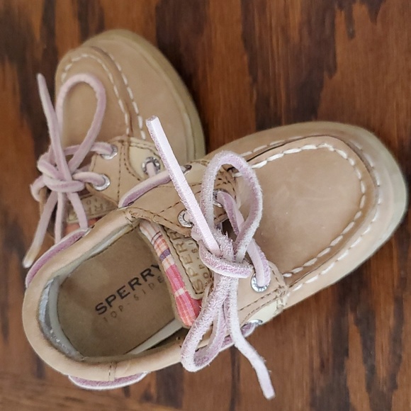Sperry Shoes Sperry Topsider Bluefish Leather Pink Plaid Boat Shoe